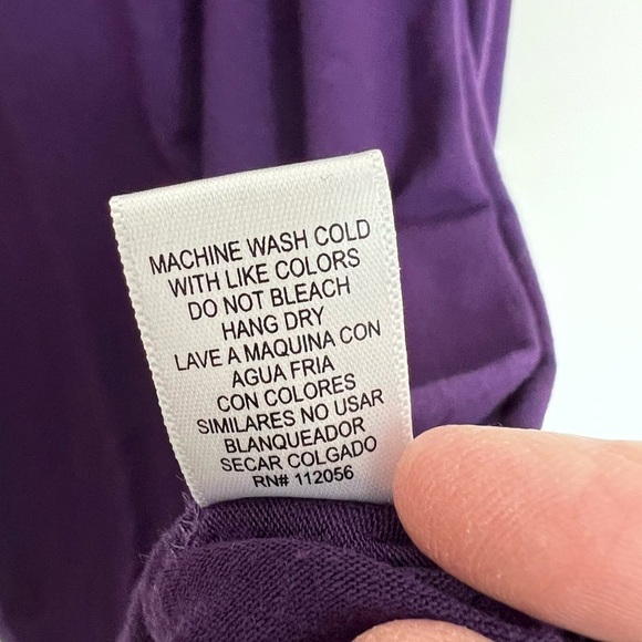 Zenana Outfitters Purple Relaxed Cut Out Tunic Size L - Picture 6 of 6